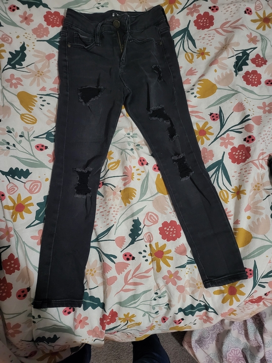 Cat & Jack Other - Cat & Jack Black Distressed Slim Kids Jeans